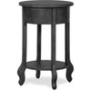 James Round Side Table Dark Gray - Finch: Elegant Wood Legs, No Assembly Required, Modern Style - 4 of 4