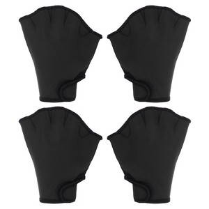 Unique Bargains Swimming Diving Training Resistance Webbed Aquatic Fins 2 Pairs - 1 of 4