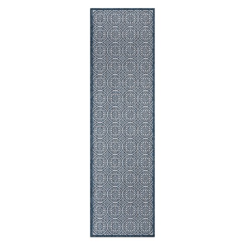 World Rug Gallery Transitional Floral Circles Textured Flat Weave ...