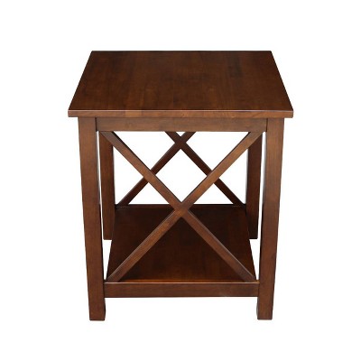 Hampton 22" Espresso Solid Wood Square End Table