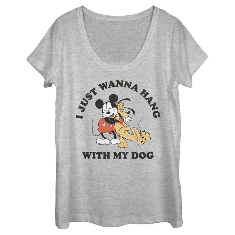 Women's Mickey & Friends Mickey & Friends Hang With My Dog Pluto Scoop Neck, 1 of 4