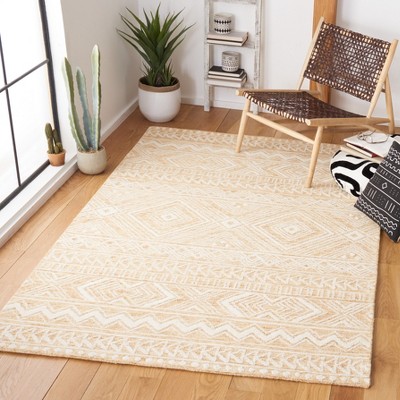 Ivory Elegance 4' x 6' Hand-Tufted Wool Rectangular Rug
