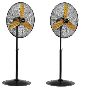 Master Professional 24" High Velocity Oscillating Pedestal Steel Fan (2 Pack) - 1 of 4