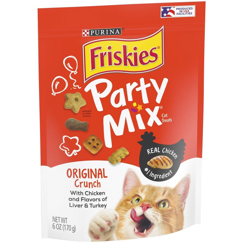 Purina Friskies Party Mix Original Crunch Chicken Cat Treats, 5 of 7