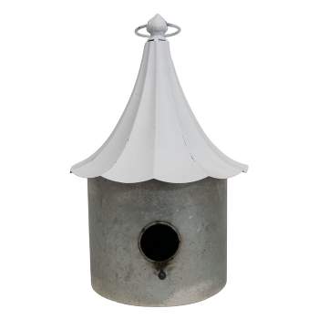 White Metal Decorative Birdhouse - Foreside Home & Garden