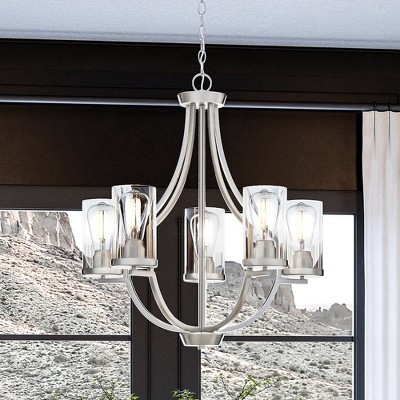 Urban Ambiance Luxury Contemporary Chandelier 26''H x 26''W,  Brushed Nickel Finish,  Mesa Collection, UHP4368