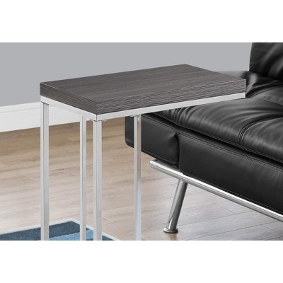 Contemporary Black and Chrome Rectangular Accent Table