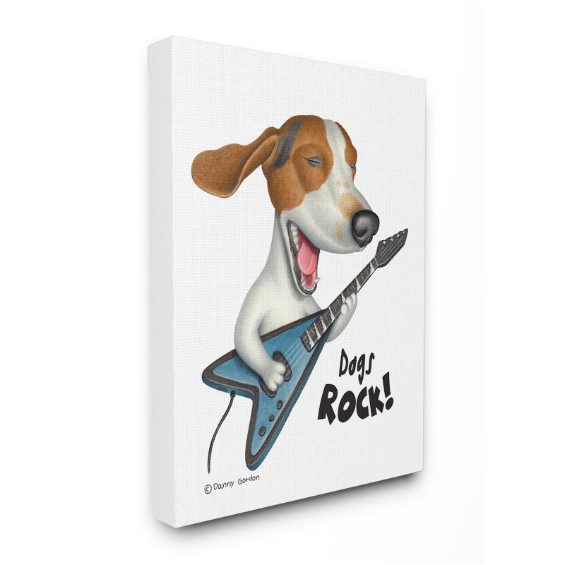Stupell Industries Beagle with Guitar 'Dog's Rock' Musical Inspiration, 1 of 6