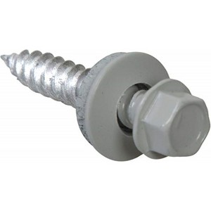 Grip-Rite Pro-Twist No. 9 Sizes X 1 in. L Hex Round Washer Head Sheet Metal Screws Model No. NHWNW91001GRY - 1 of 1