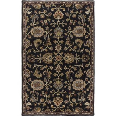 Mark & Day Maubeuge 3'x5' Rectangle Tufted Indoor Area Rugs Ink Blue: Wool, Stain-Resistant, Traditional, Floral Pattern