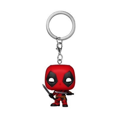 Deadpool Red and Black Vinyl Keychain Figure