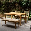 Cambridge Casual 4pc Paxton Teak Wood Outdoor Patio Dining Set with Honey Wicker Brown - 2 of 4