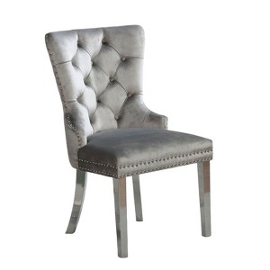 NicBex 2pc Upholstered Dining Chair with Nailhead Trim & Tufted Button for Kitchen,Dining Room - 1 of 4
