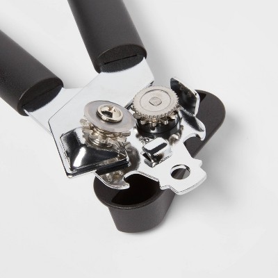 Black Stainless Steel Manual Can Opener, Dishwasher-Safe