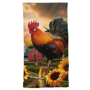 Briarwood Lane Everyday Hand Towel 26x18 Fancy Rooster Hand Towel - 1 of 3