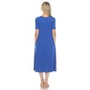 White Mark Women's Short Sleeve Midi Dress - 3 of 4
