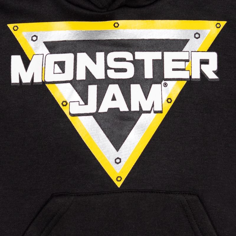 Monster Jam Trucks logo Toddler Boys Fleece Hoodie Black , 2 of 8