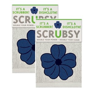 MU Kitchen Scrubsy Dish Cloth and Scrubber, Set of 2, Floral - 1 of 1