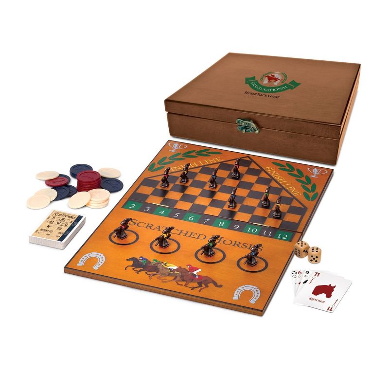 WE Games Grand National Horse Race Game in a Wooden Box, 3 of 10