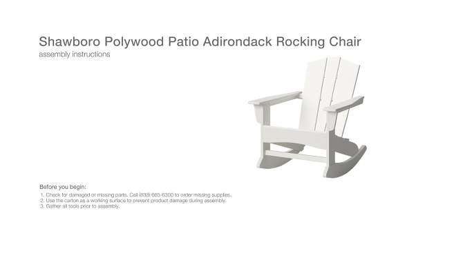 Shawboro POLYWOOD Patio Adirondack Rocking Chair - Threshold™, 2 of 11, play video