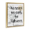 Stupell Industries Never Too Early Halloween Scene Floating Frame Canvas Art - 2 of 4
