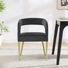 Elegant Hollow Backrest Velvet Chair – Perfect for Small Spaces, Comfortable and Easy to Assemble - 4 of 4