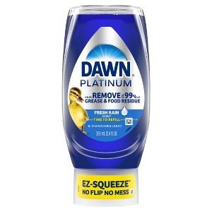 Dawn Platinum EZ-Squeeze Dish Soap Liquid, Dishwashing Liquid, Grease Removal, Fresh Rain, 12.4oz - 1 of 1