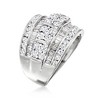 Ross-Simons 2.00 ct. t.w. Round and Baguette Diamond Multi-Row Ring in Sterling Silver - 3 of 4
