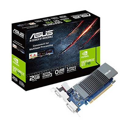 Asus GeForce GT 710 2GB GDDR5 HDMI VGA DVI Graphics Card, GT710-SL-2GD5-CSM