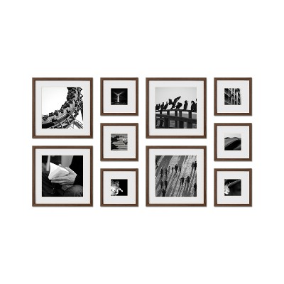Haus and Hues Henley Gallery Wall Frame Set with Real Glass and Mat