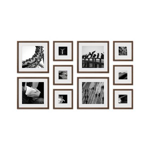 Haus and Hues Henley Gallery Wall Frame Set with Real Glass and Mat - 1 of 4