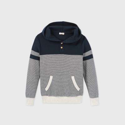 striped hooded sweater