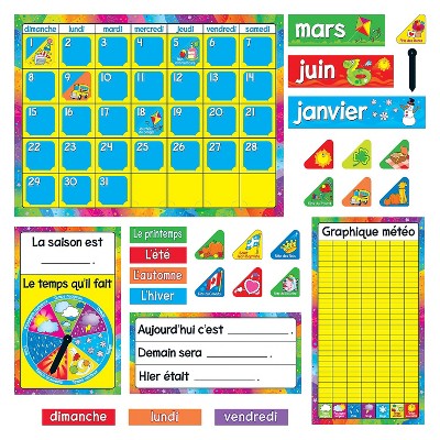 Trend Enterprises Trend Calendrier Annuel French Bulletin Board Set 106/Set (T-8292)