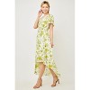 WEST K Women's Georgette Faux Wrap High-Low Midi Dress - 3 of 4