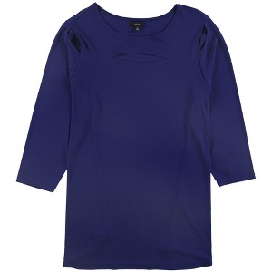Alfani Womens Solid Cold Shoulder Blouse - 1 of 1