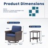 Buenhomino Outdoor Furniture Sets – Swivel Chairs & Tables, Handwoven Wicker, Steel Frames, Weather-Resistant Cushions for Patio, Balcony & Garden - 3 of 4