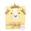 Hudson Baby Infant Boy Cotton Animal Face Hooded Towel, King Lion, One Size - 2 of 2