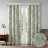 VYNXARIA 50*95"Printed Botanical Blackout Curtain Panel,Aqua(Only 1 Pc Panel) - 4 of 4