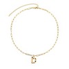 Adornia 14k Gold Plated Funky Initial Paperclip Chain Necklace - 3 of 3