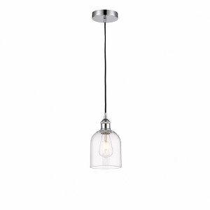 Bella - 1 Light Cord Hung Mini Pendant In Industrial Style-9.5 Inches Tall and 5.5 Inches Wide - 1 of 1