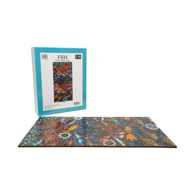 Intricate Multicolor Wooden Fish Jigsaw Puzzle - 404 Pieces