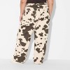 Women's High-Rise Straight Leg Pants - Wild Fable™ Brown Cow Print - 3 of 3