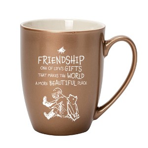 Elanze Designs Friendship One Of Life's Gifts World More Beautiful Bronze 10 ounce New Bone China Coffee Cup Mug - 1 of 4