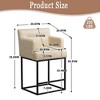 NicBex Set of 2 Bar Stools for Kitchen Island,Leather Counter Bar Stools with Metal Legs,Bar Chairs for Dining Rooms,Kitchens Islands - 3 of 4