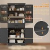 72" High Kitchen Pantry Cabinet with 4 Doors & Drawer, Freestanding Storage Cupboard with Adjustable Shelves for Kitchen, Dining Room, Living Room - 4 of 4