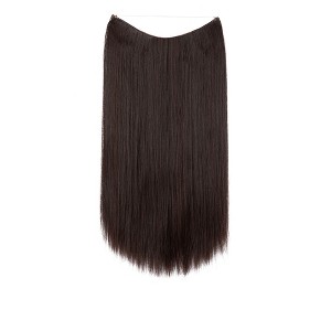 Alilang Longe Straight Natural Hair Extensions One Piece Invisible Wire Hair Extensions with Clip ins 22Inch for Women - 1 of 3