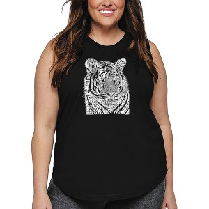 LA Pop Art Women's Word Art Tank Top - Big Cats - 1 of 4