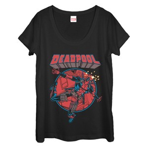 Women's Marvel Deadpool Concussion Scoop Neck - 1 of 3