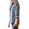 Women's Denim Shirring Sleeve Top - Mazik - 2 of 4