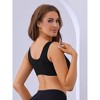 Allegra K Women's Front Closure Lace Bra No Underwire Tank Top Underwear Bras - 2 of 4